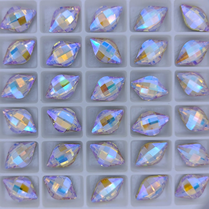 14x9mm Lemon Fancy Stone in Crystal Paradise Shine (Aurora)