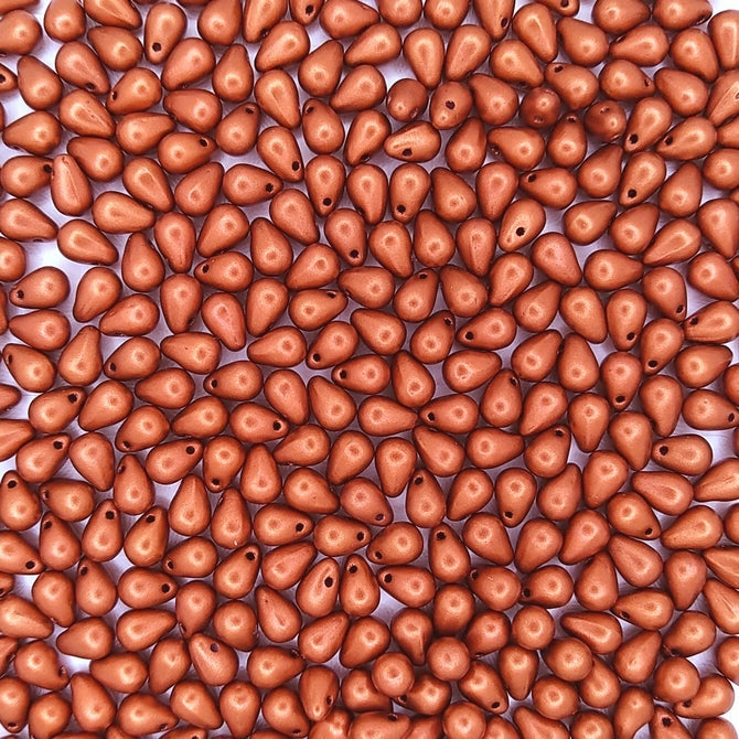 50 x drops in Copper (6x4mm)