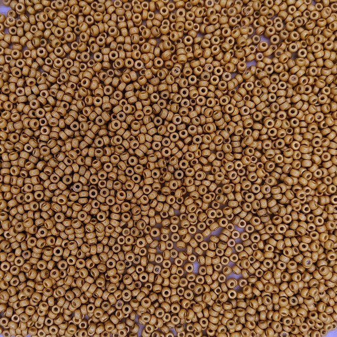 4202F - 10g Size 11/0 Miyuki seed beads in Matt Duracoat Galvanised Gold