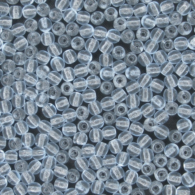 50 x 3mm round beads in Light Sapphire