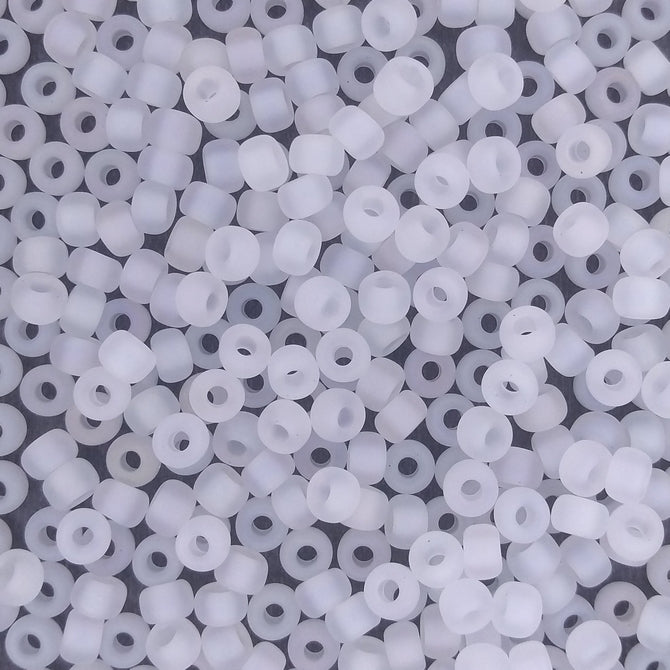 0131FR - 10g Size 6/0 Miyuki seed beads in Matt Crystal AB