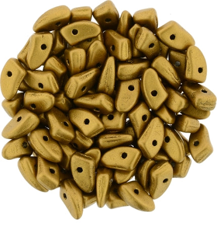 50 x CzechMate prongs in Matt Metallic Goldenrod