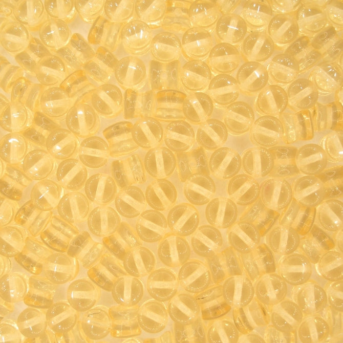 50 x pellet beads in Light Topaz