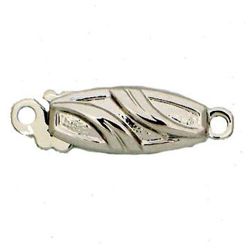 Claspgarten Silver clasp with 1 row 12534 - 12x5mm