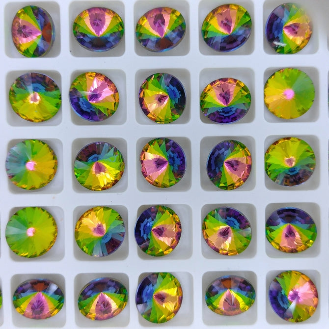 10.7mm rivoli in Crystal Vitrail Medium (Aurora)