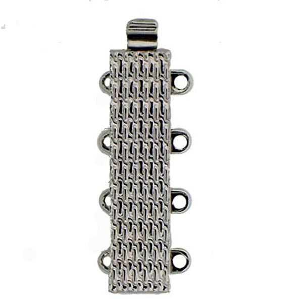 Claspgarten Platinium clasp with 4 rows 13613 - 24x6mm