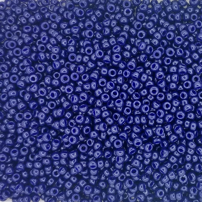 4494 - 10g Size 11/0 Miyuki seed beads in Duracoat Dyed Opaque Dark Navy Blue