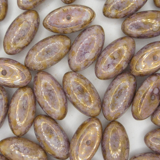 Cab91 - 4 x oval cabochons in Terracota Purple (Modern) 9x16mm