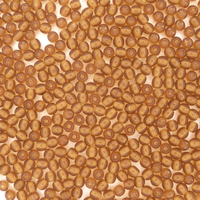 50 x 3mm round beads in Dark Topaz