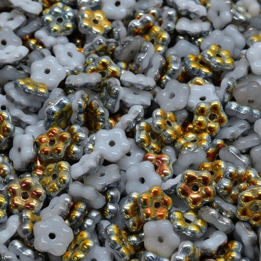 25 x 5mm Forget me Not flowers in Alabaster Marea