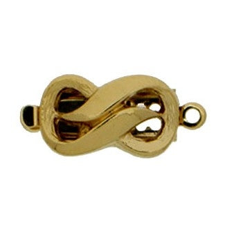 Claspgarten shaped Gold clasp with 1 row 13828 - 13x8mm