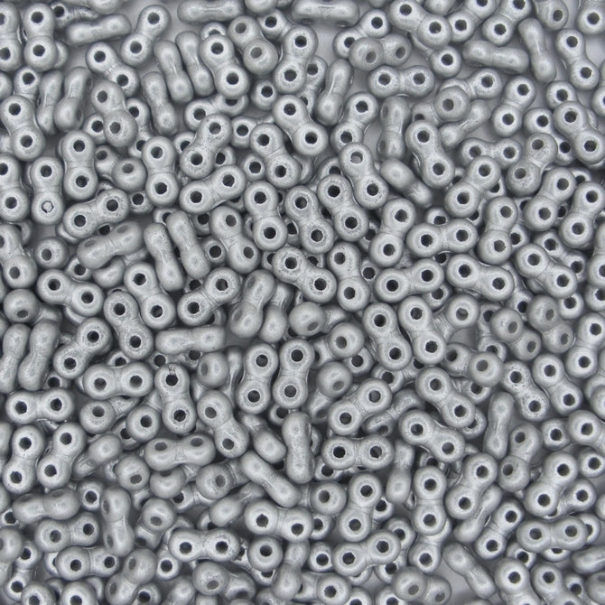 5g x 6mm Infinity beads in Metallic Silver