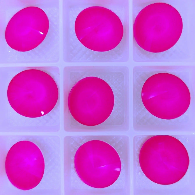 18mm rivoli in Crystal Electric Pink (Aurora)