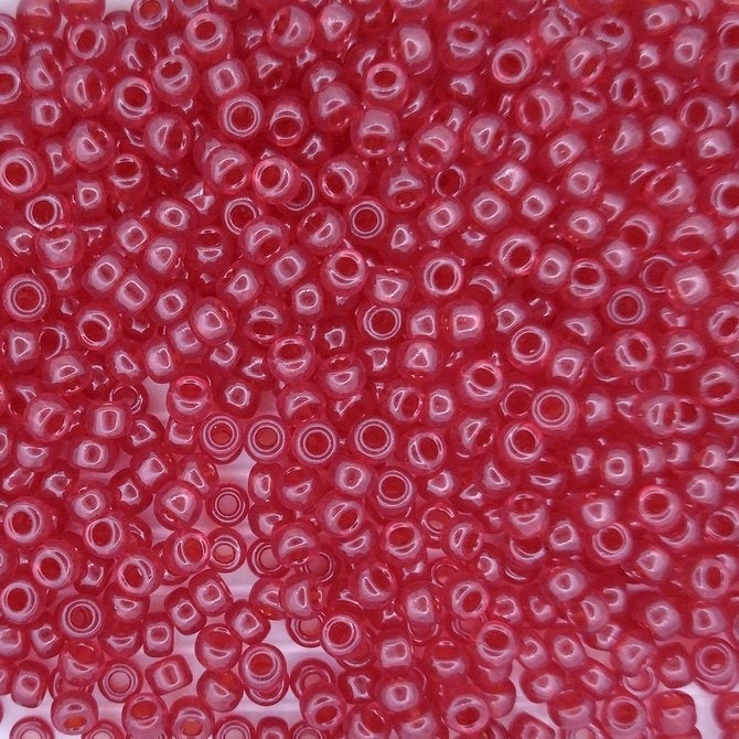 0141 - 10g Size 8/0 Miyuki seed beads in Transparent Red