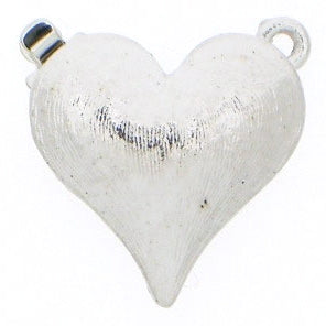 Claspgarten Platinum heart clasp with 1 row 14118 - 17mm