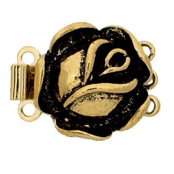 Claspgarten Old Gold clasp with 3 rows 13426 - 15mm