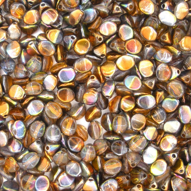 50 x pinch beads in Magic Copper