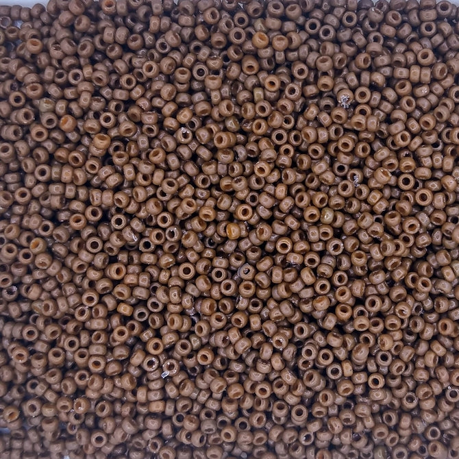 4492 - 5g Size 15/0 Miyuki seed beads in Duracoat Opaque Cognac