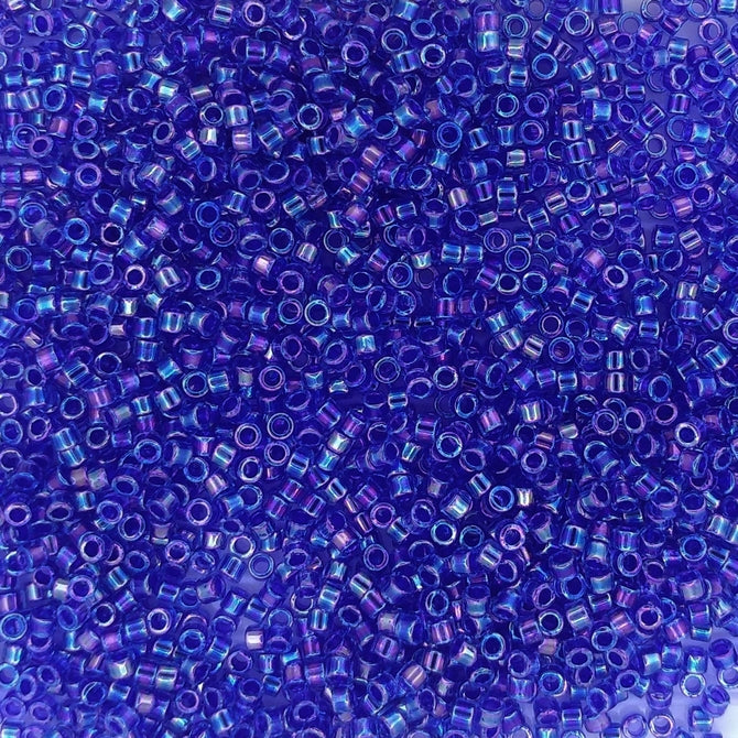 DB0063 - 1g Size 11/0 delicas in Cobalt lined Sapphire AB