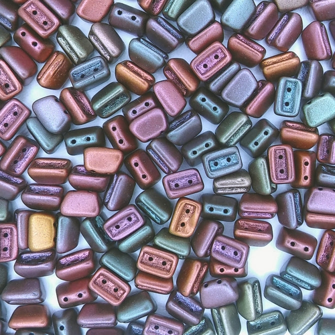 25 x Roofy beads in Purple Iris Gold