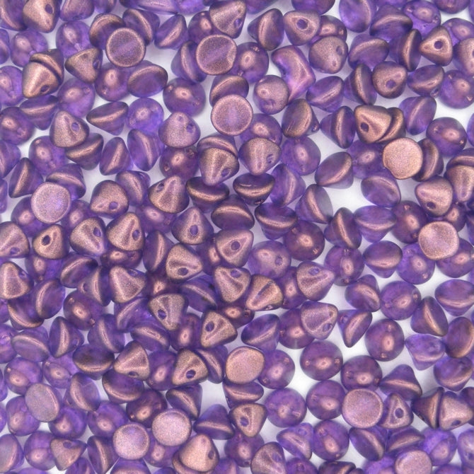 25 x Button beads in Crystal GT Magenta