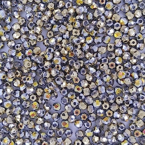 50 x 3mm faceted beads in California Sun