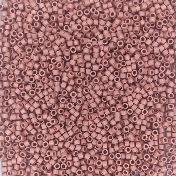 DB0340 - 1g Size 11/0 delicas in Matt Copper Plated