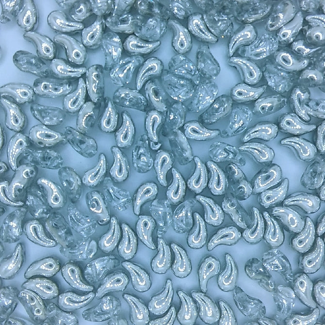 20 x Right Zoliduo beads in Silver/Crystal