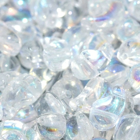 20 x Left Zoliduo beads in Crystal AB