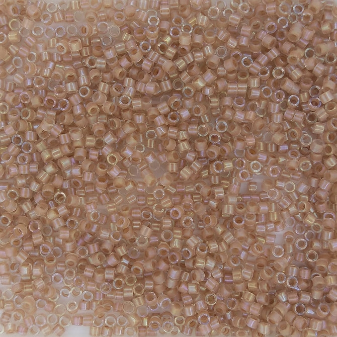 DB0069 - 5g Size 11/0 delicas in Blush lined Crystal AB