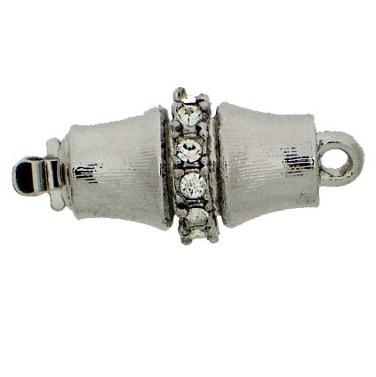 Claspgarten Silver Barrel clasp with 1 row 13739 - 16x10mm