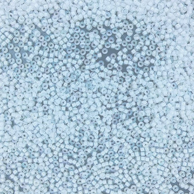 0284 - 10g Size 11/0 Miyuki seed beads in White Lined Crystal AB