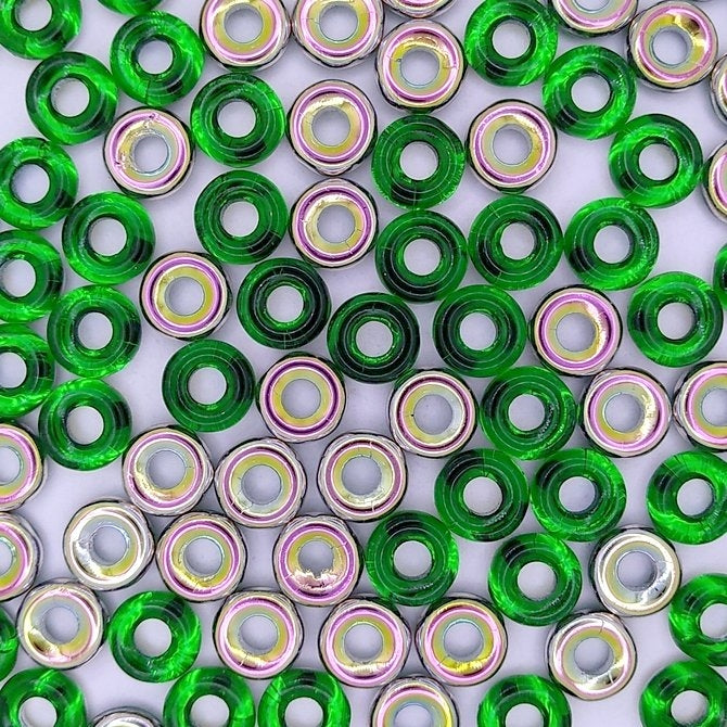 10mm ring in Chrysolite Vitrail