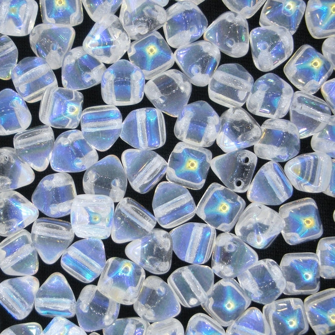 10 x 6mm pyramids in Crystal AB