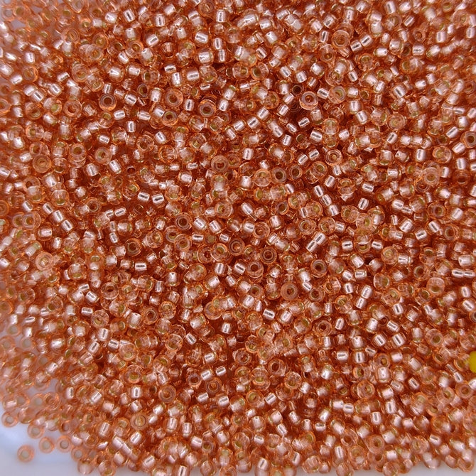 4262 - 25g Size 15/0 Miyuki seed beads in Duracoat Silver lined Rose Copper