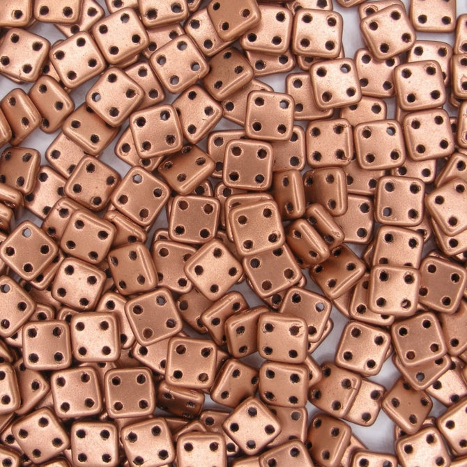 50 x CzechMate QuadraTiles in Matt Metallic Bronze Copper