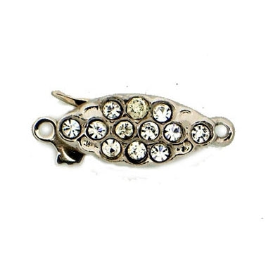 Claspgarten Silver clasp with 1 row 14305 - 15x7mm