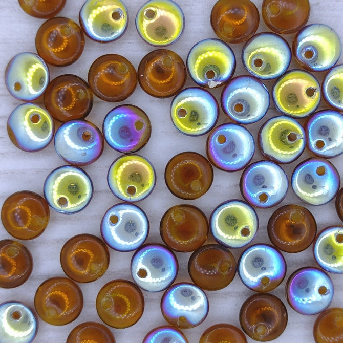 50 x 6mm lentils in Topaz AB