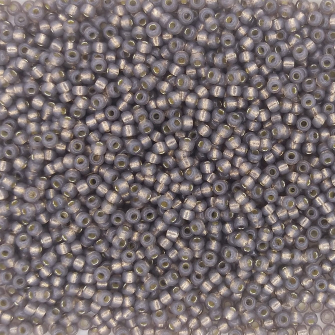 4250 - 10g Size 11/0 Miyuki seed beads in Duracoat Silver lined Taupe
