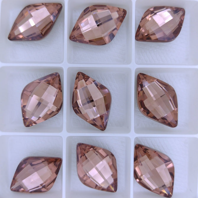 23x15mm Lemon Fancy Stone in Vintage Rose (Aurora)