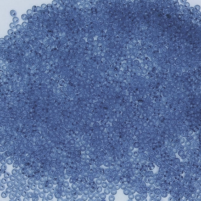0057 - 5g Size 11/0 Toho Demi seed beads in Transparent Snorkel Blue
