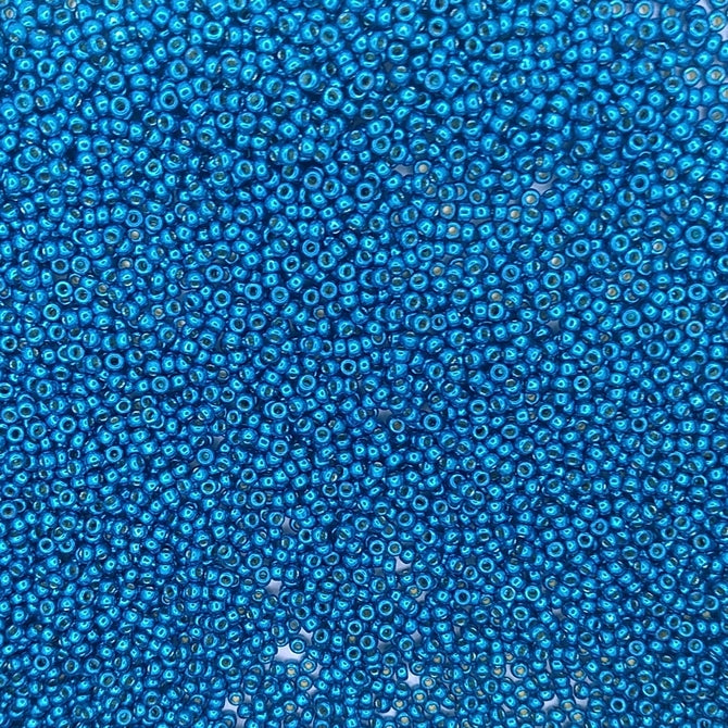 5114 - 10g Size 11/0 Miyuki seed beads in Duracoat Galvanised Dark Capri Blue