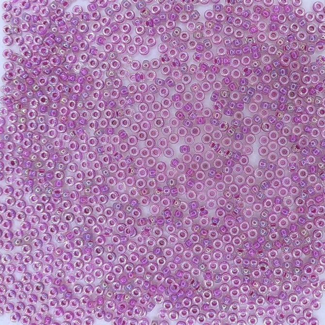 0264 - 10g Size 11/0 Miyuki seed beads in Raspberry lined Crystal AB