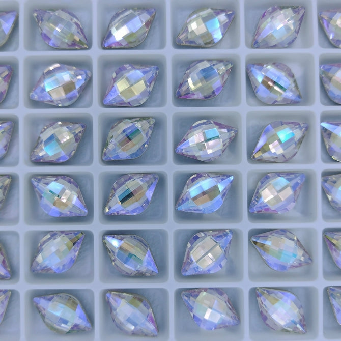 14x9mm Lemon Fancy Stone in Crystal Luminous Green (Aurora)