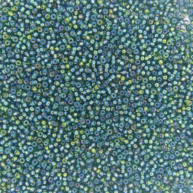 1026 - 10g Size 11/0 Miyuki seed beads in Silver lined Olive AB