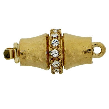 Claspgarten Gold Barrel clasp with 1 row 13739 - 16x10mm