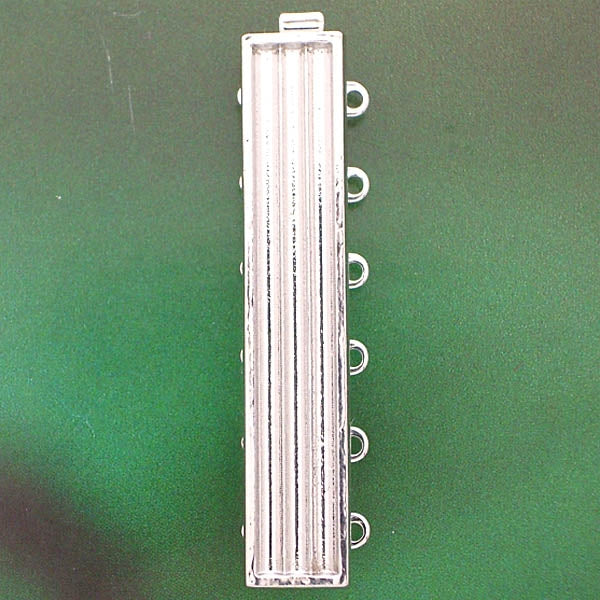 Claspgarten Silver Delica clasp with 6 rows 14843 - 38x7mm