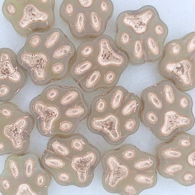 13mm Pawprint in Yellow/Copper