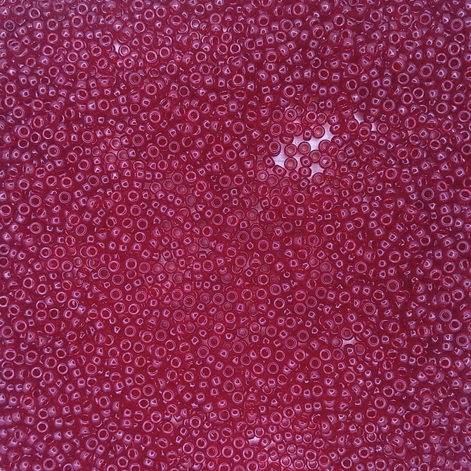 0141D - 10g Size 11/0 Miyuki seed beads in Transparent Dark Ruby