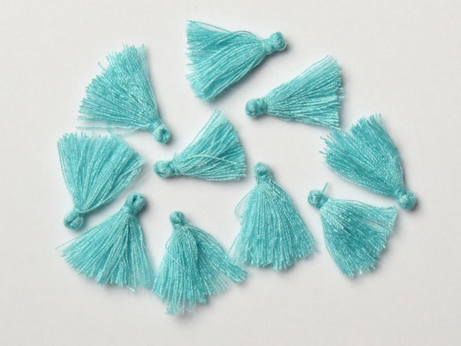 Pair of 1.7cm Cotton tassels in Jade